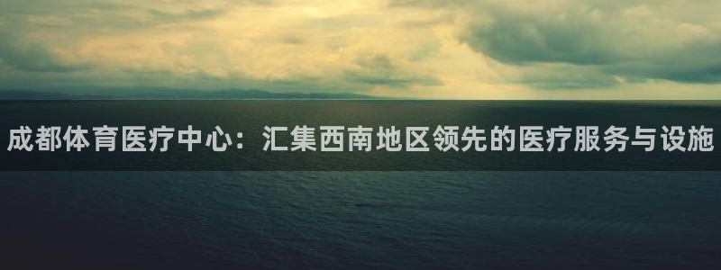 J9官方正版app集团官网首页：成都体育医疗中心：汇